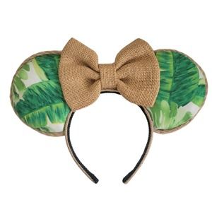 Disney Inspired Minnie Ears Fern Animal Kingdom Basket Weave